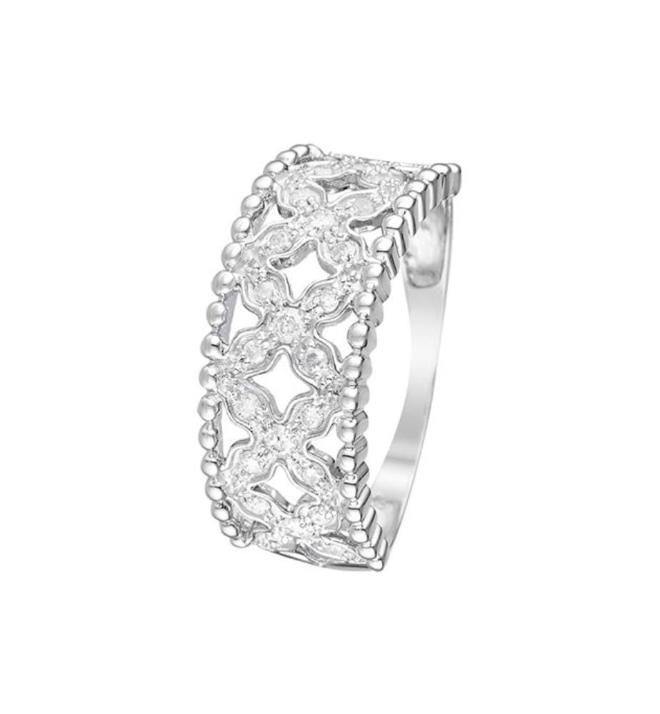 Ring Dahlia - Weissgold 375/1000