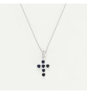 Pendentif Kyra - Or Blanc