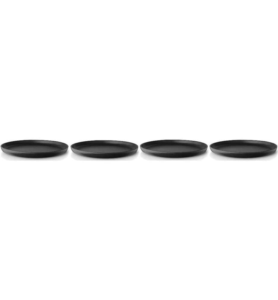 EVA SOLO - Speiseteller Nordic Kitchen Ø 25 cm, 4 Stück, Schwarz