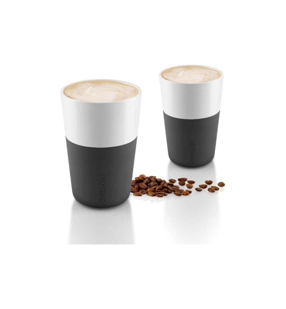 EVA SOLO - Latte Macchiato Becher 360 ml, 2 Stück, Schwarz/Weiss