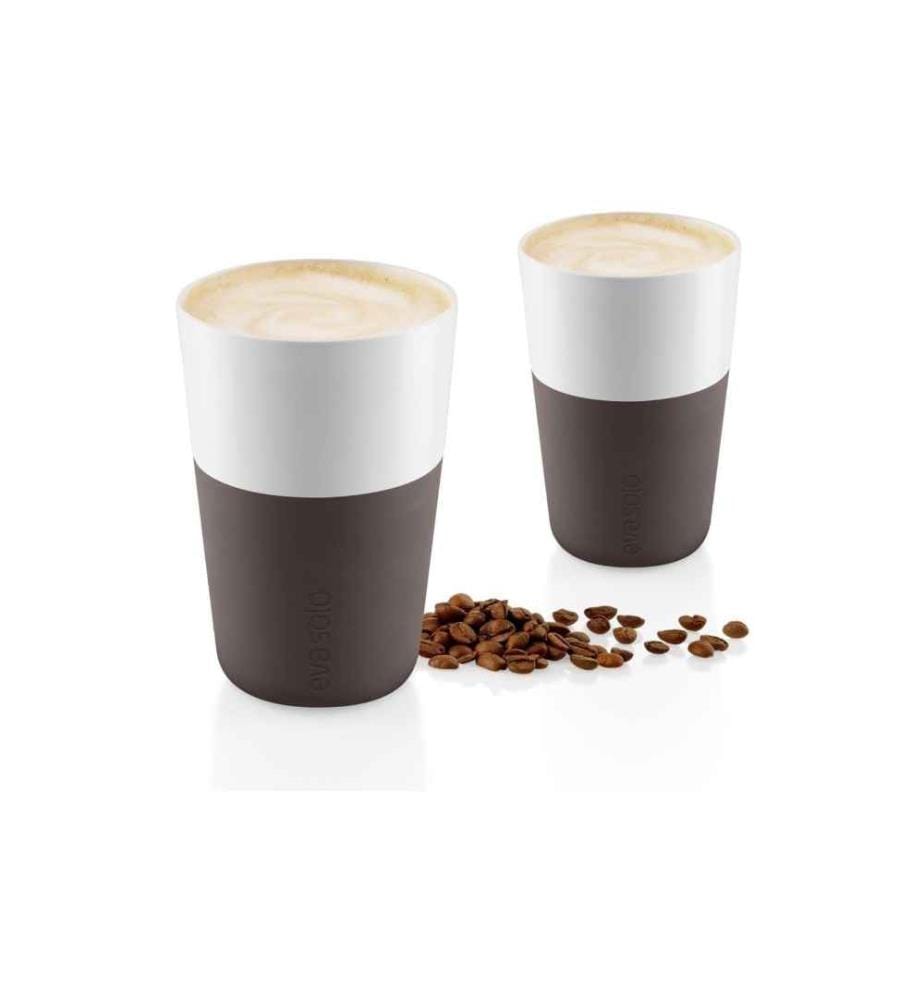 EVA SOLO - Latte Macchiato Becher 360 ml, 2 Stück, Braun/Weiss