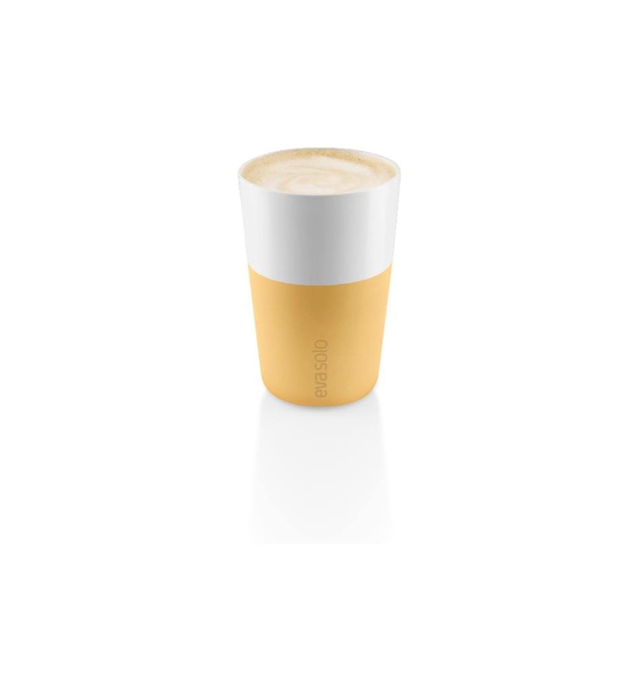 EVA SOLO - Latte Macchiato Becher 360 ml, 2 Stück, Gelb/Weiss