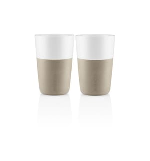 EVA SOLO - Latte Macchiato Becher 360 ml, 2 Stück, Beige/Weiss