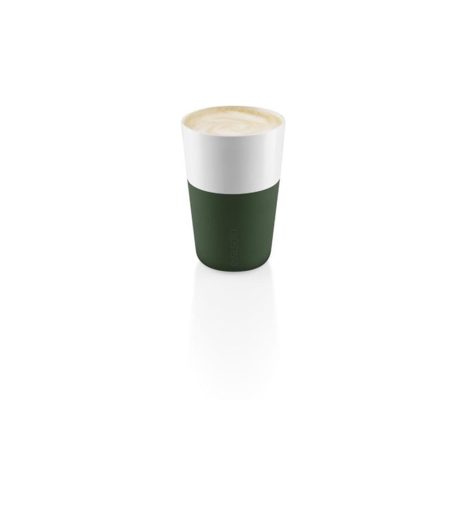 EVA SOLO - Latte Macchiato Becher 360 ml, 2 Stück, Smaragdgrün/Weiss