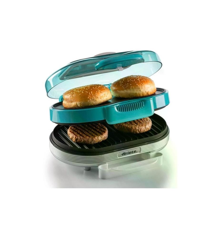 ARIETE - Appareil à hamburgers Party Time ARI-205-BL 1200 W, Bleu