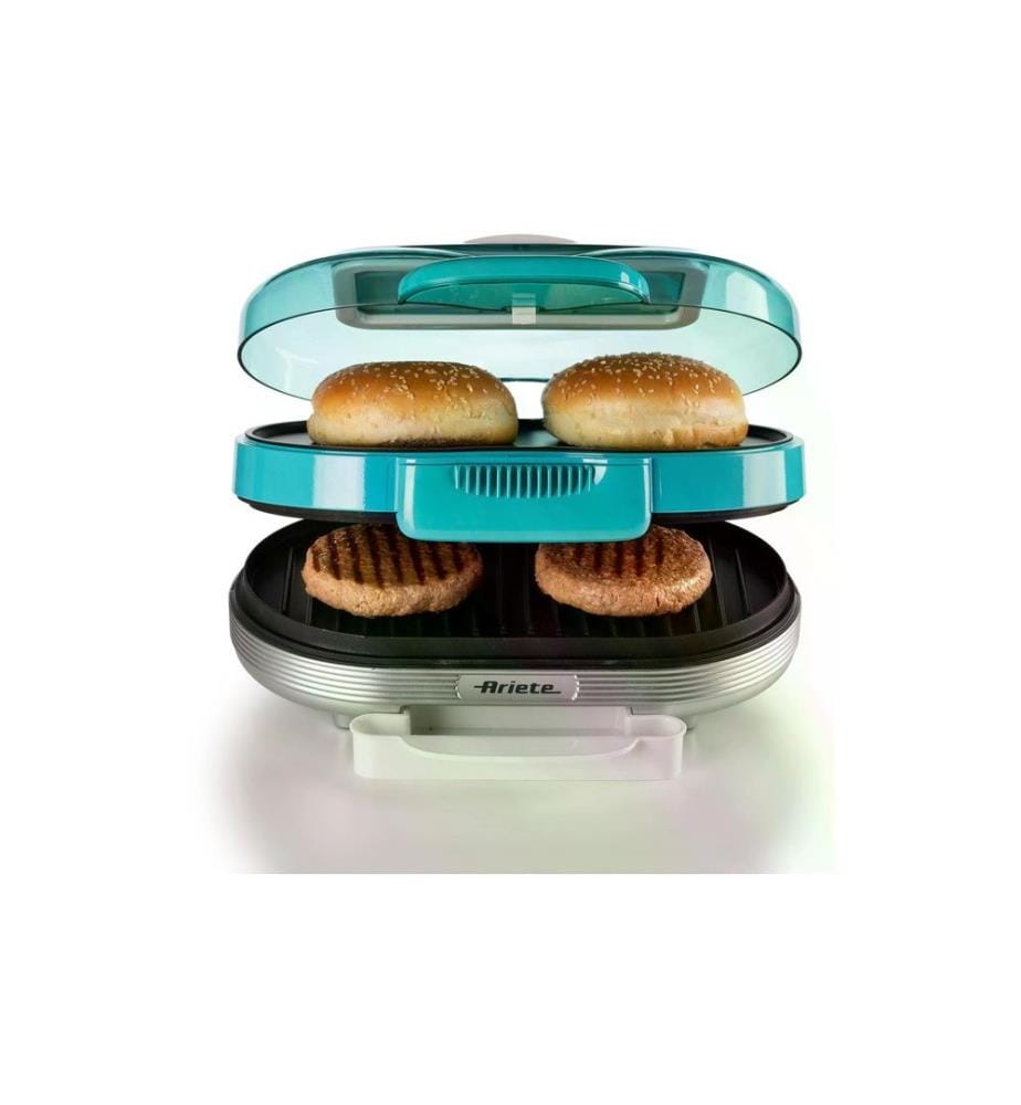 ARIETE - Appareil à hamburgers Party Time ARI-205-BL 1200 W, Bleu