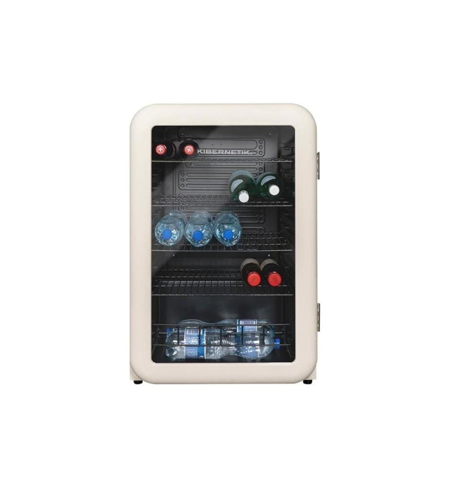 KIBERNETIK - Réfrigérateur commercial RKS130 Rétro Beige, Droite, Changeable