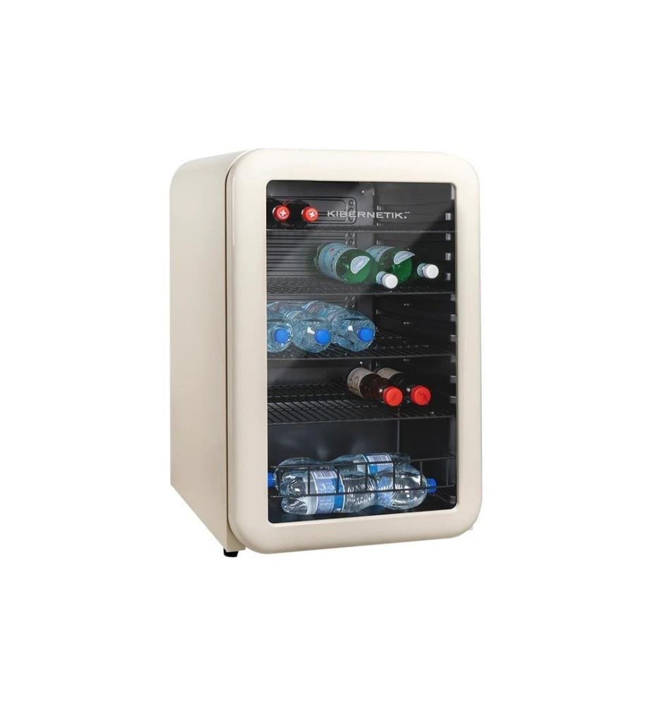 KIBERNETIK - Réfrigérateur commercial RKS130 Rétro Beige, Droite, Changeable