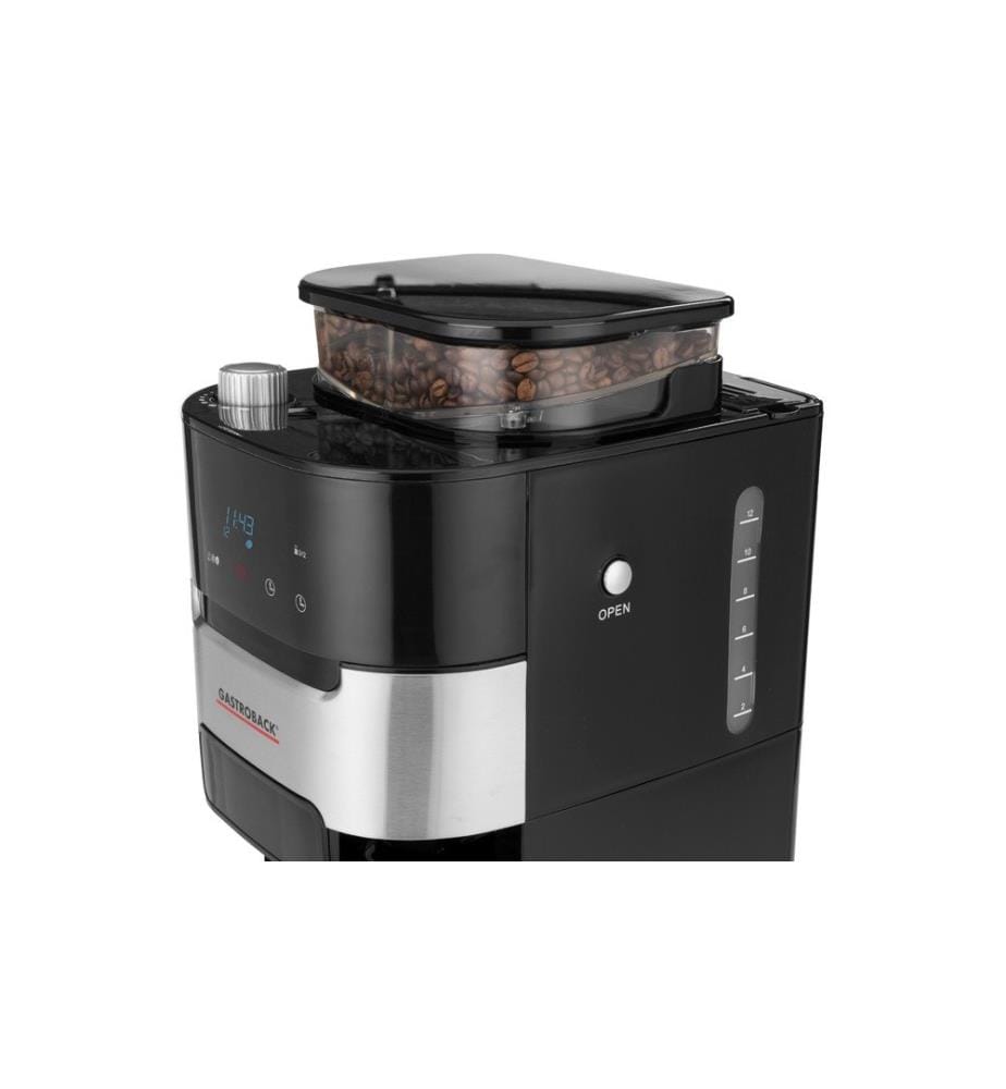 GASTROBACK - Filterkaffeemaschine Grind & Brew Pro Thermo Schwarz/Silber