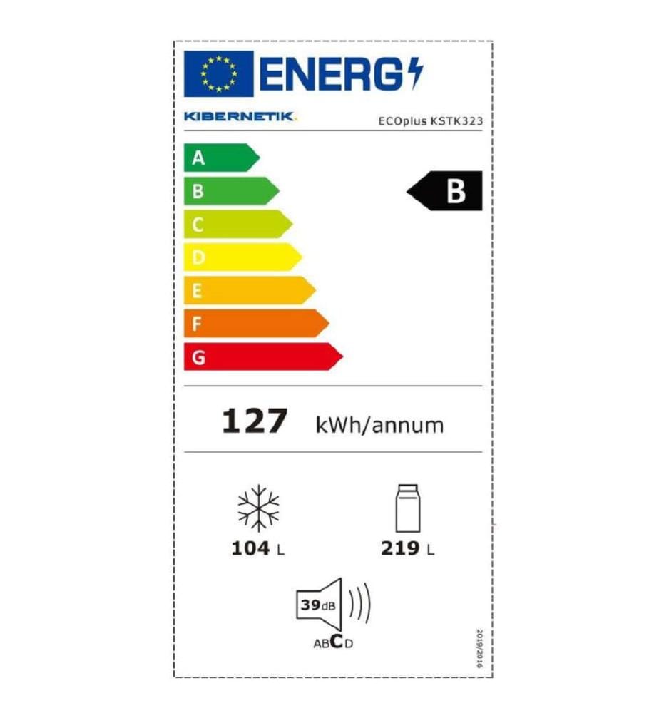KIBERNETIK - Kühl-Gefrierkombination ECOplus KSTK323 Grau