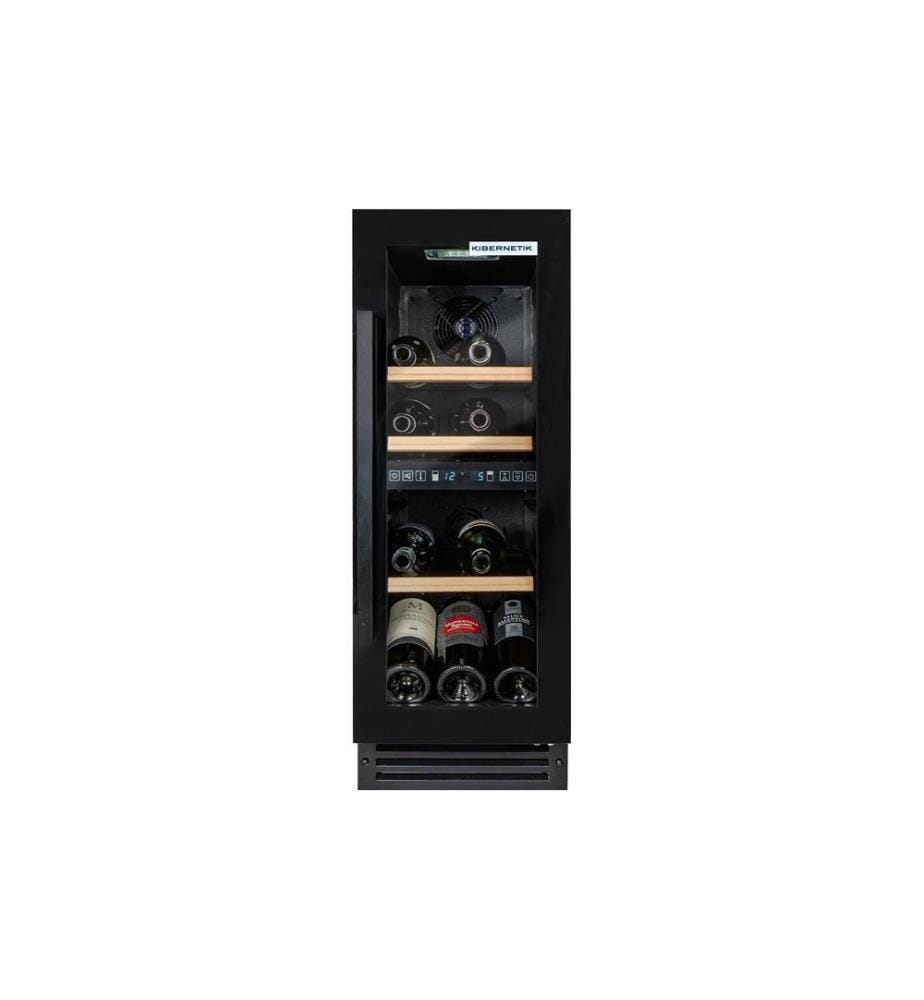 KIBERNETIK - Armoire à vin encastrable WKE 24 Noir, Changeable, Droite