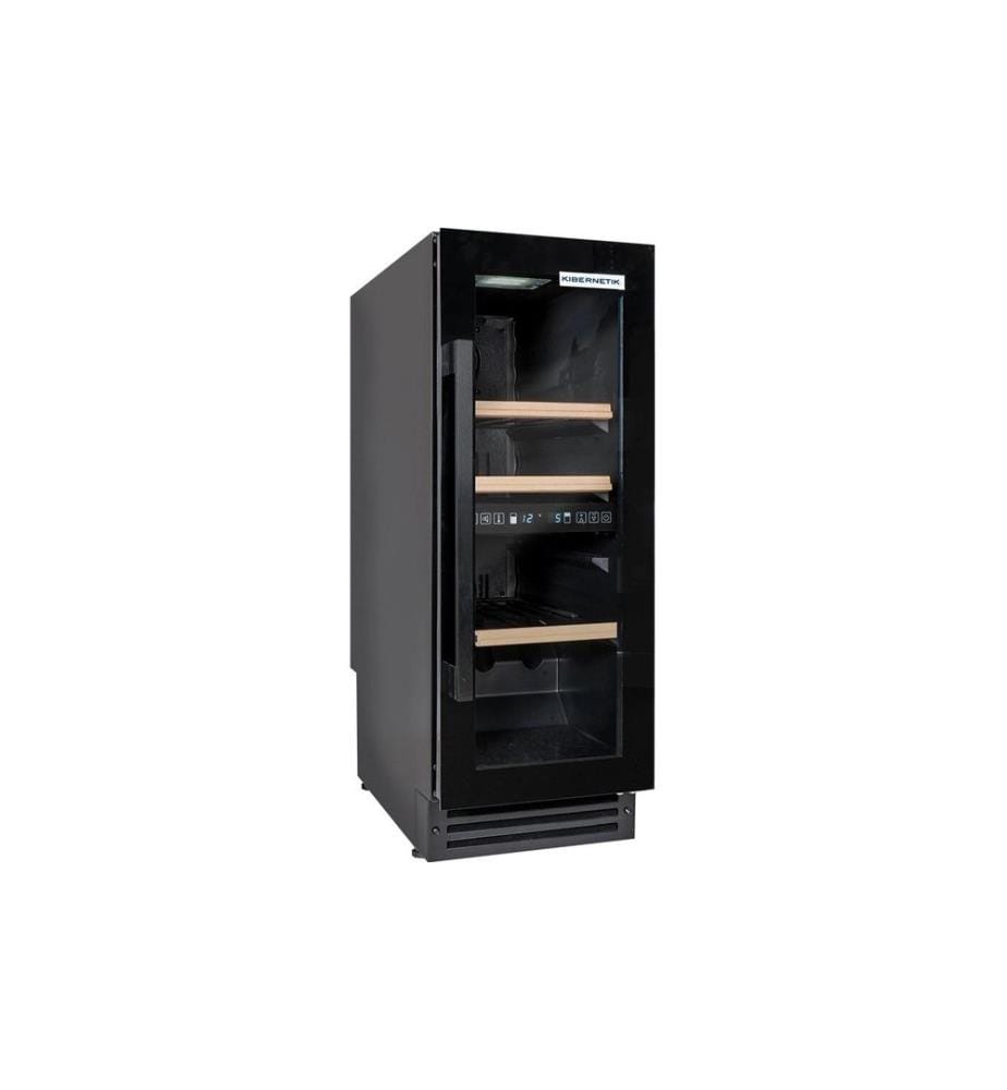 KIBERNETIK - Armoire à vin encastrable WKE 24 Noir, Changeable, Droite