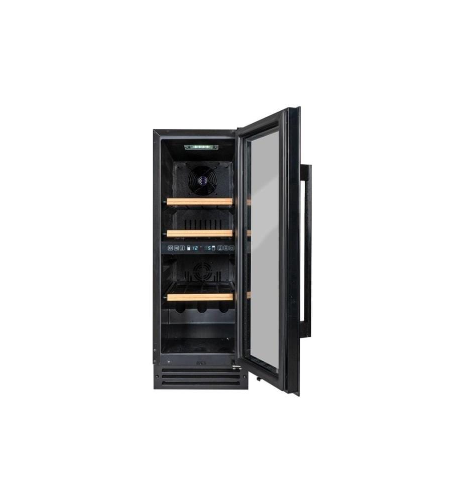 KIBERNETIK - Armoire à vin encastrable WKE 24 Noir, Changeable, Droite