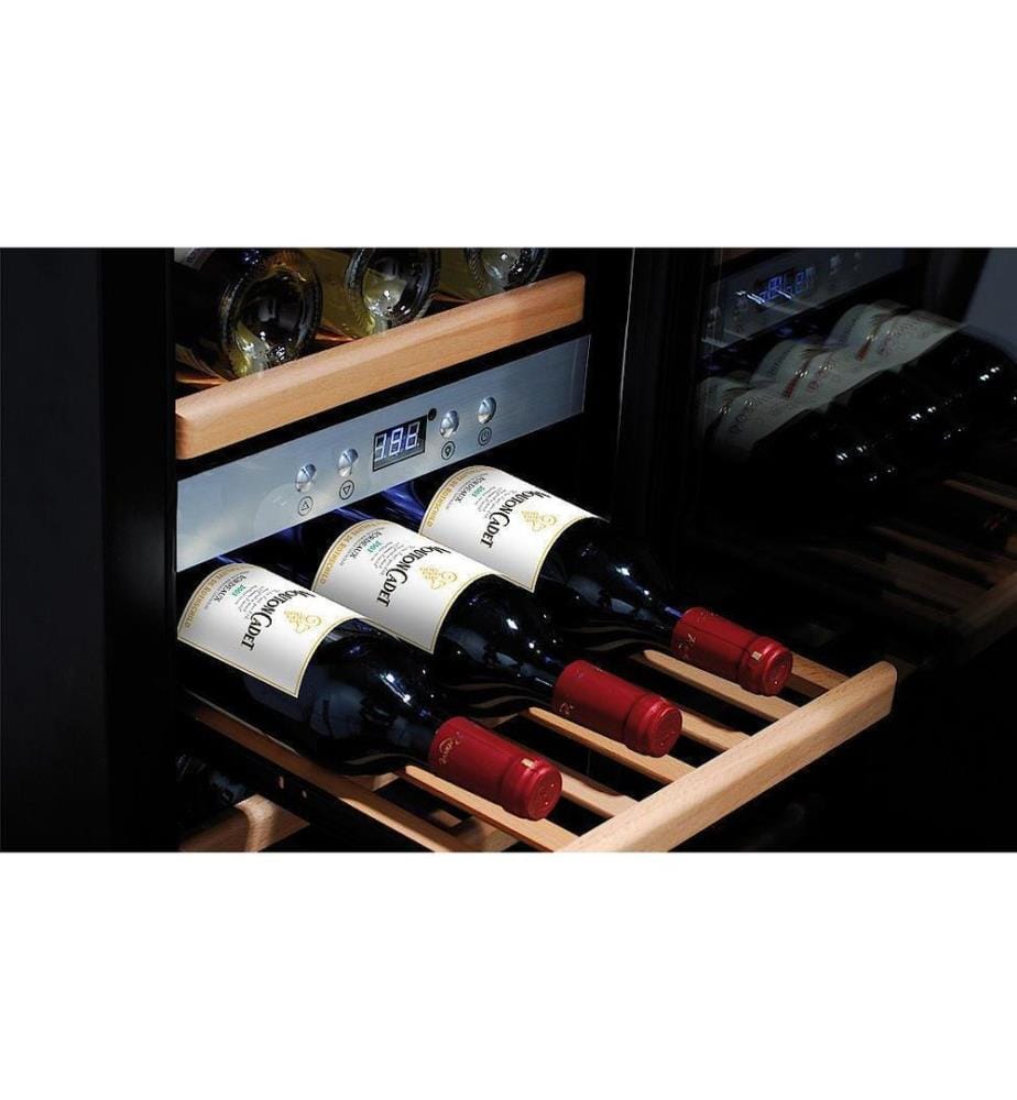 Caso - Cave à vin réfrigérée WineComfort 38 Acier inoxydable, Droite