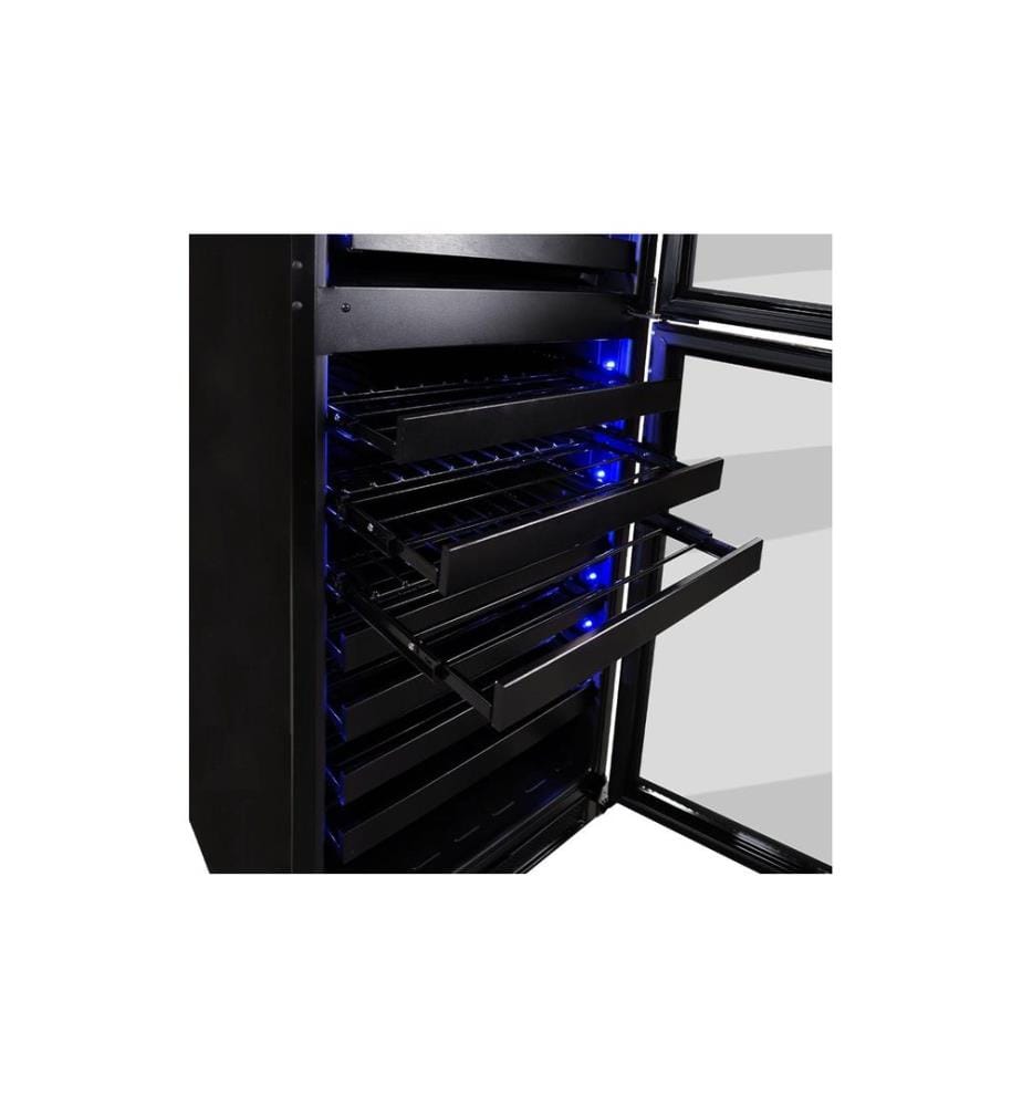 KIBERNETIK - Armoire de mise en température pour le vin WK139DD, Noir, Droite