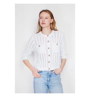 Strickjacke - Weiss