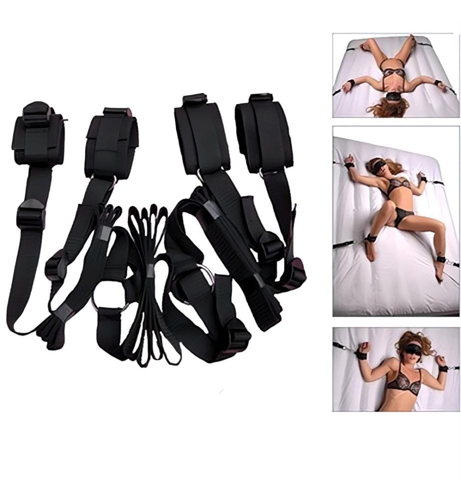 Kit Bondage da letto - Nero