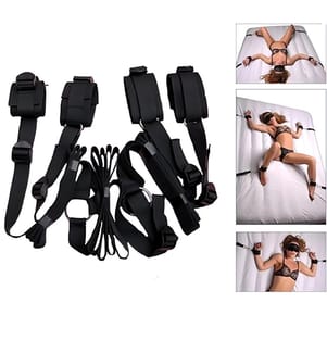 Bett-Bondage-Set - Schwarz