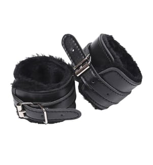 Handschellen Leder - Schwarz