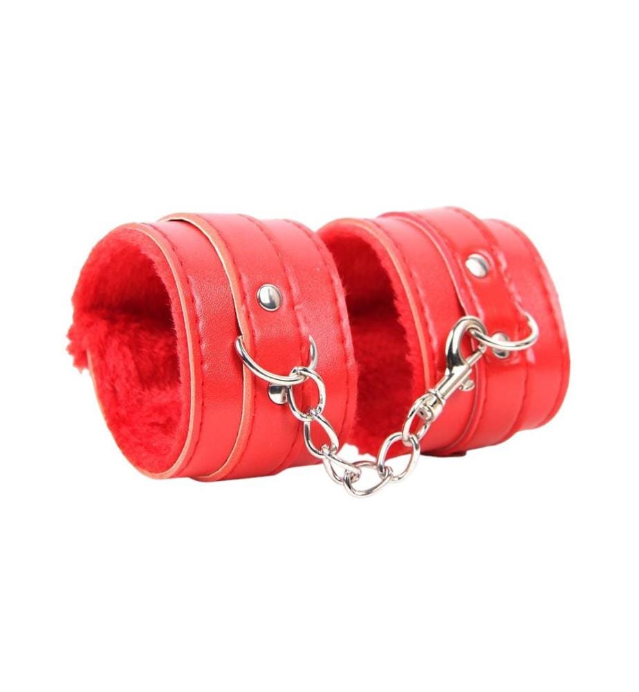 Handschellen Leder - Rot