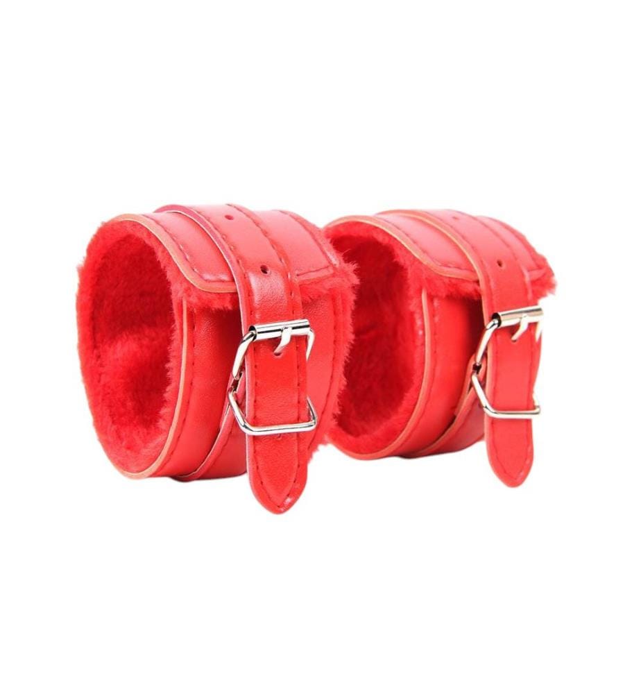 Handschellen Leder - Rot