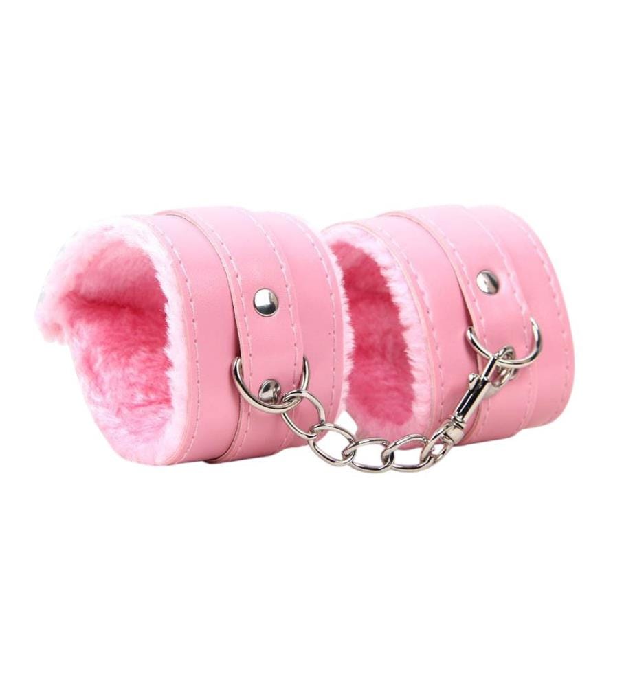 Handschellen Leder - Rosa