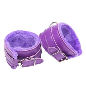 Handschellen Leder - Violett