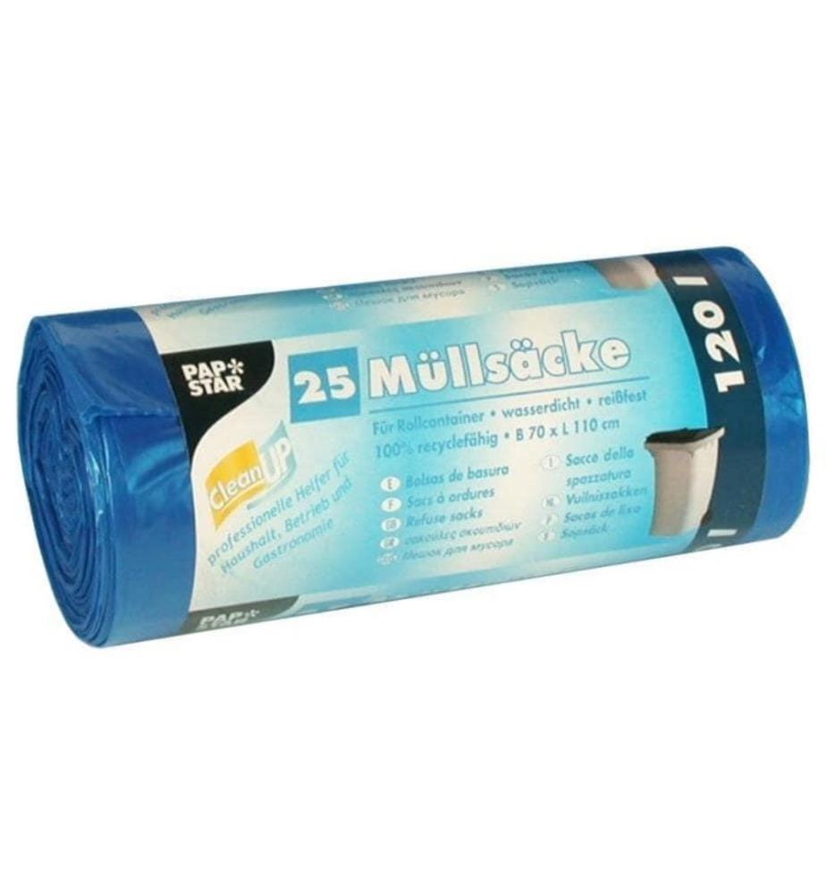 WEITA - Kehrichtsack Papstar 120 l, 25 Stück, Dunkelblau