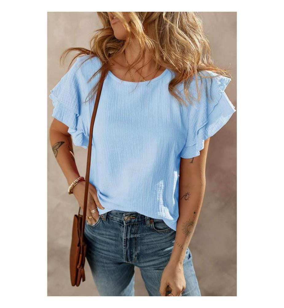 Bluse - Hellblau