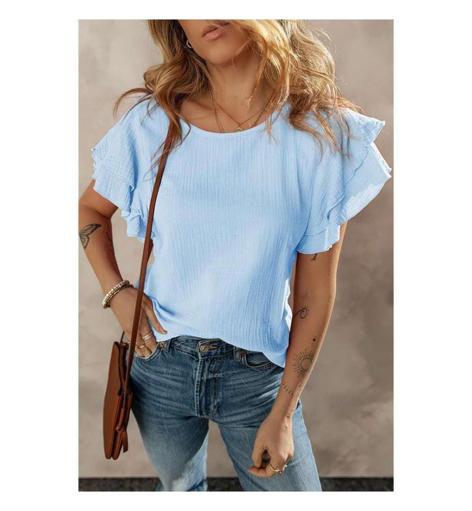 Bluse - Hellblau