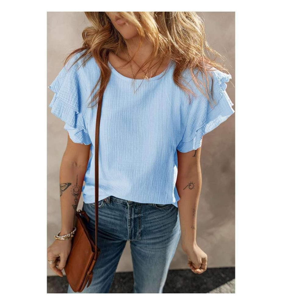 Bluse - Hellblau