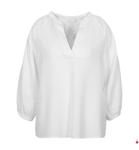 Leinenbluse - Weiss