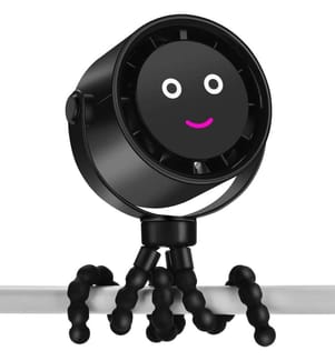 Tragbarer Klemmventilator mit Akku 4000mAh - Schwarz