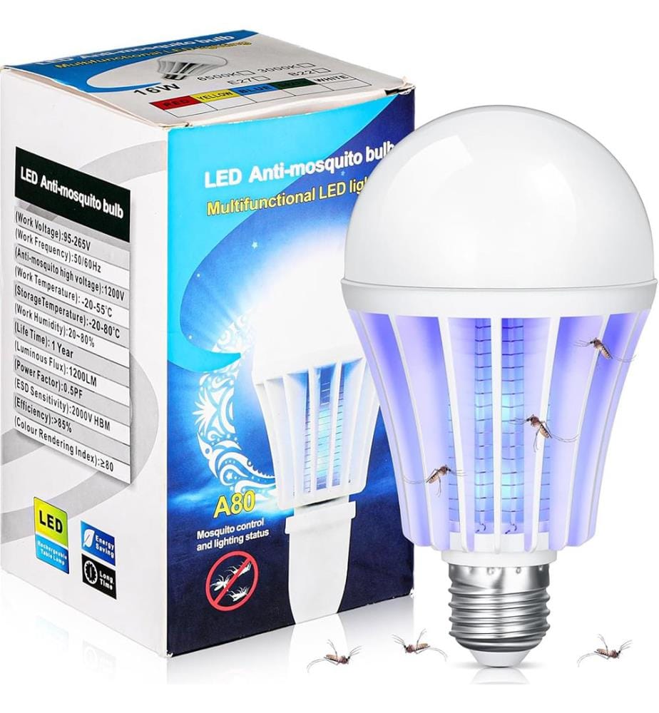  2 in 1 Elektronische Mückenkiller Lampe LED Licht - Weiss