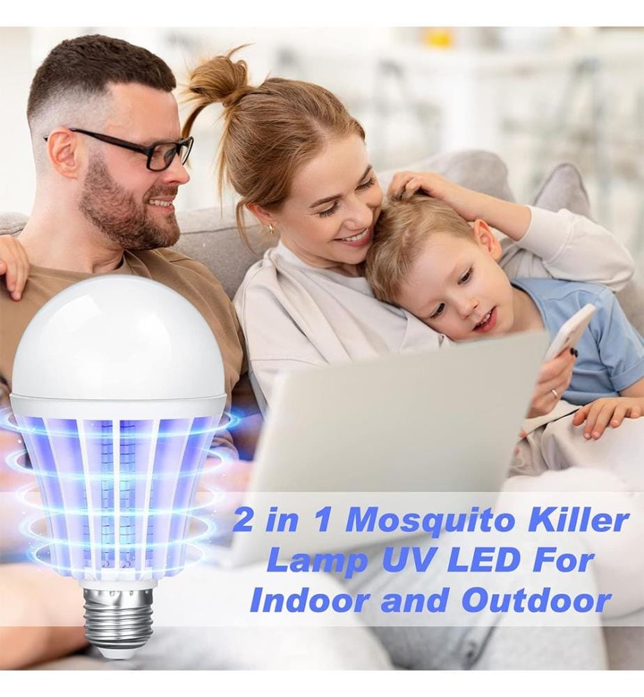 2 in 1 Elektronische Mückenkiller Lampe LED Licht - Weiss