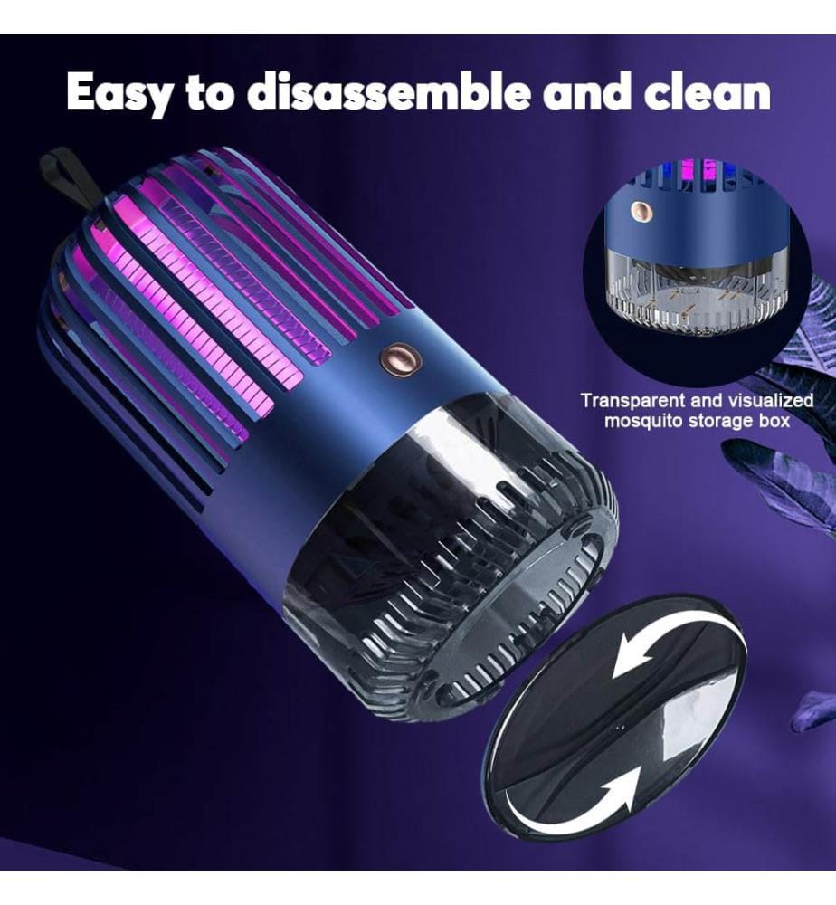 2-In-1 Anti-Mücken-Licht 360°Uv Anti-Mücken-Licht - Blau - Blau