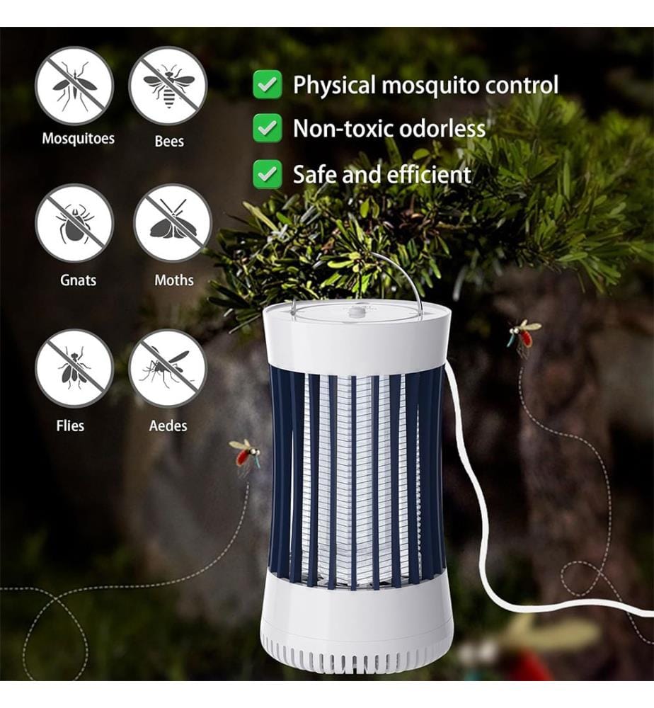 2er-Pack elektrische Insektenvernichter für den Innenbereich mit Ventilator - Weiss & Schwarz