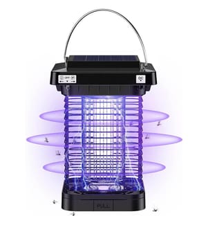 Bug Zapper für draussen und drinnen, Moskito Zapper mit High Powered 4200V Electric, Fly Traps Waterproof Fly Zapper Mosquito Killer - Black