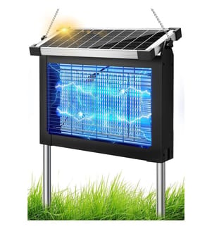  Solar Bug Zapper Outdoor, Mosquito Zapper Wasserdicht - Schwarz