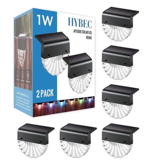Set mit 6 Aussen-Solarlampen für Treppen - Schwarz