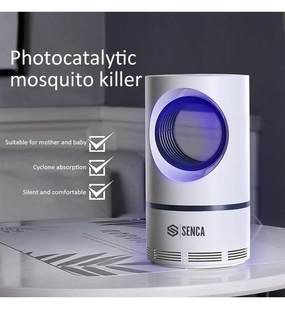 Elektrische Mückenfalle für Innenräume, Mückenkiller-Lampe mit USB-Stromversorgung - Weiss