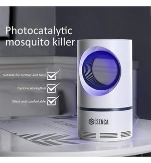 Elektrische Mückenfalle für Innenräume, Mückenkiller-Lampe mit USB-Stromversorgung - Weiss