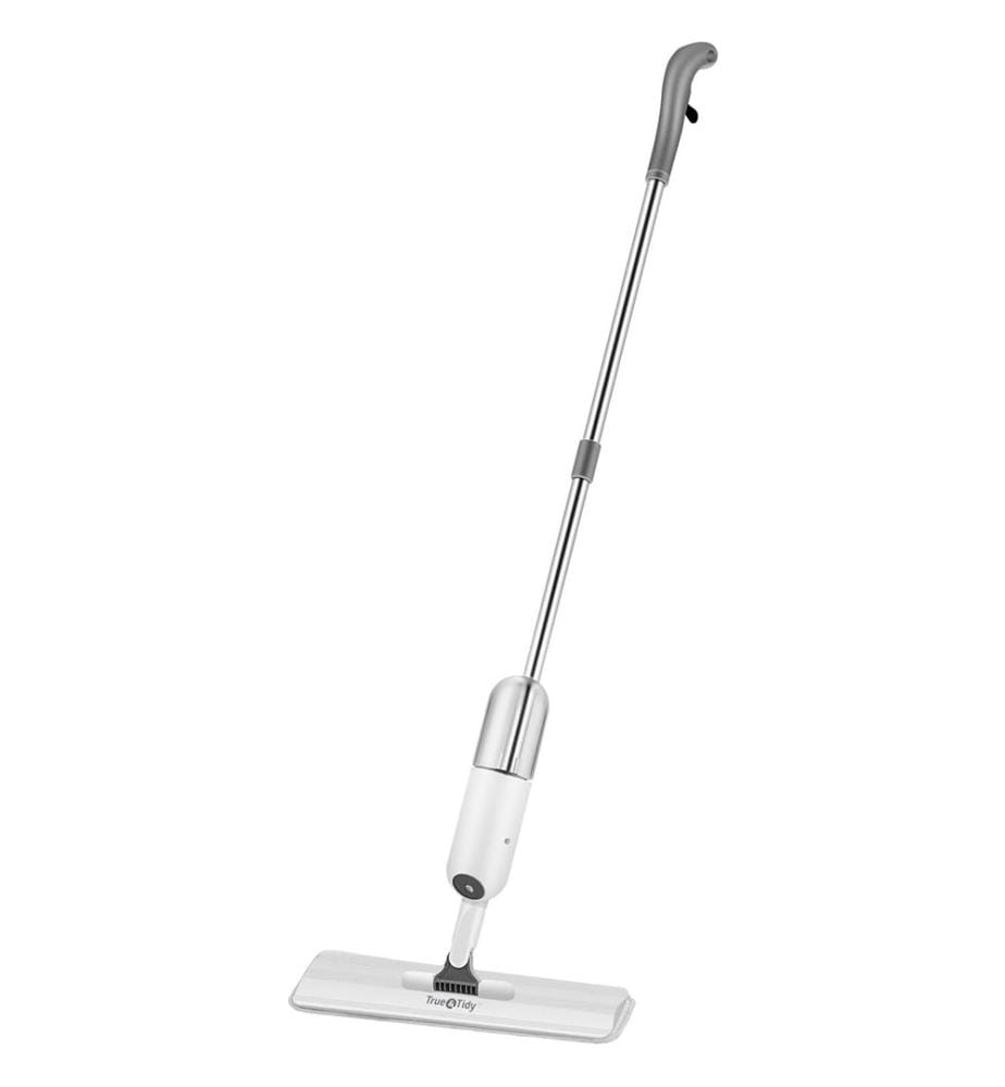 Multi-Oberflächen-Sprühmopp mit nachfüllbarer Wasserflasche, Reinigungslösung einfach zu befüllen und nachzufüllen mit maschinenwaschbarem Mopp-Pad - Weiss