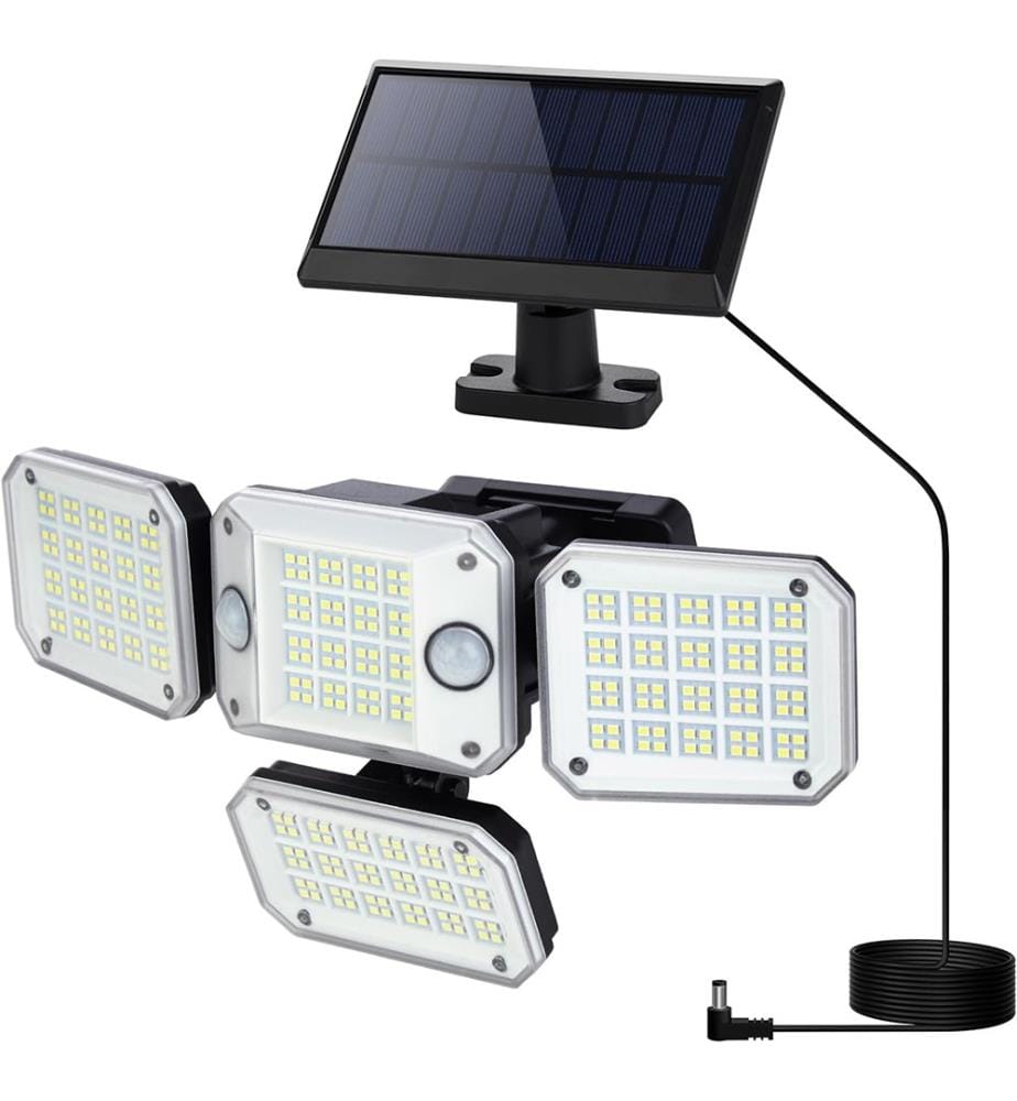 Outdoor Solar Lamp 342 LED Double Sensor 4000 lm IP65 - Black
