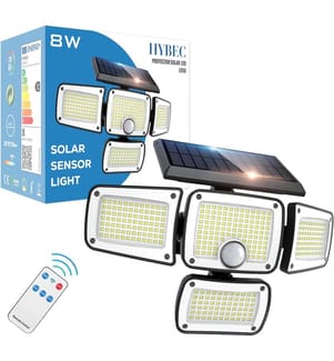 Aussen-Solarlampe mit Bewegungssensor - Schwarz