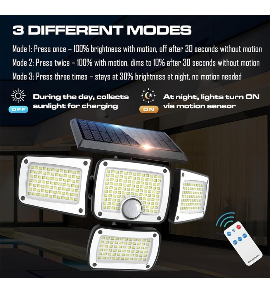 Aussen-Solarlampe mit Bewegungssensor - Schwarz