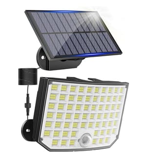 Aussen-Solarlampe 256 LED 3 Modi IP65 180° - Schwarz