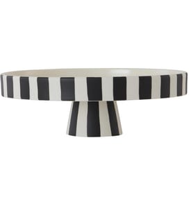 OYOY Coupe déco Toppu Tray Ø 27 cm, noir/blanc
