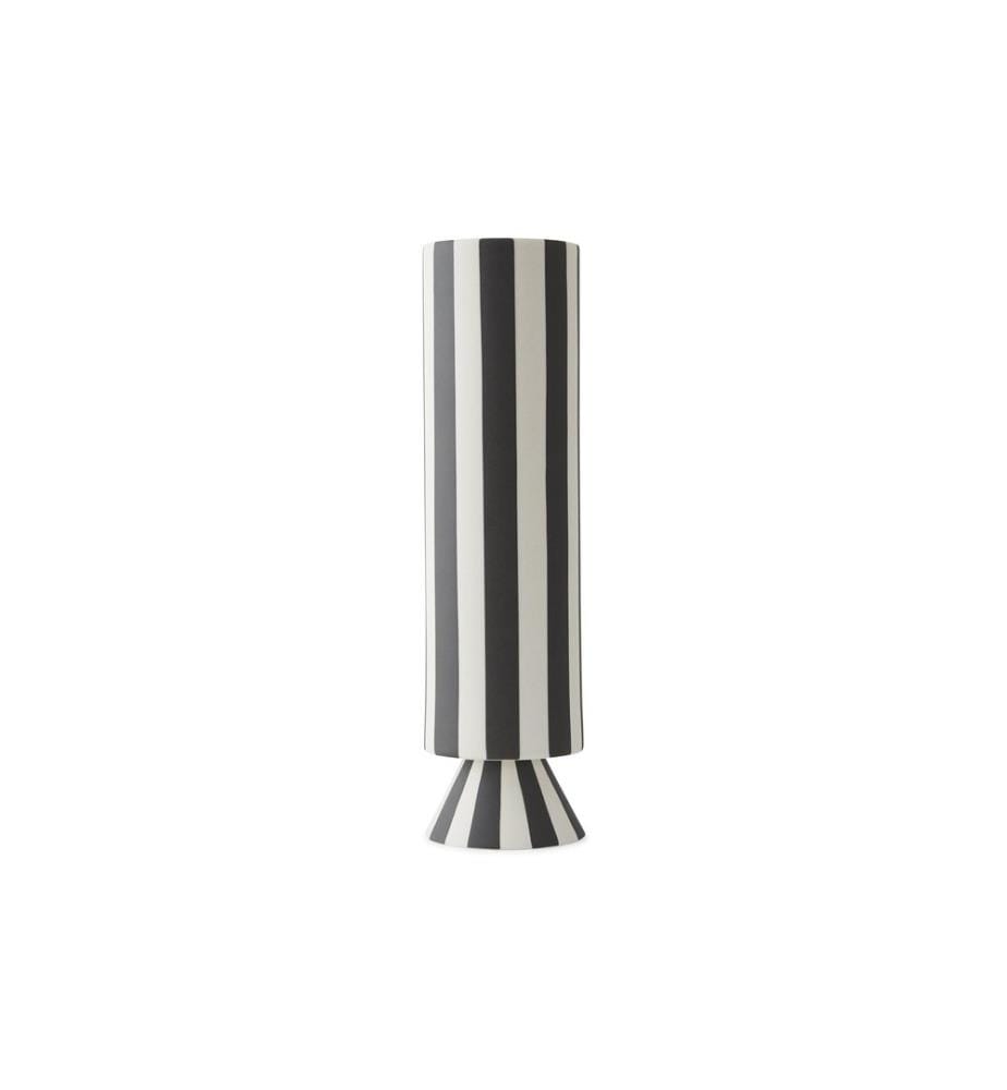 OYOY Vase Toppu 31 cm, Schwarz/Weiss