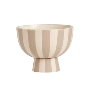 OYOY Coupe déco Toppu Mini Ø 12.6 cm, Gris/Blanc